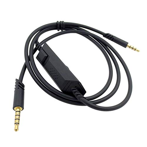 Jerilla Cable para Astro A10/A40/A30/A50/Logitech G233/G433 Wired Gaming Headset - con Control Remoto de Volumen del Micrófono (1.2m / 3.9 pies)