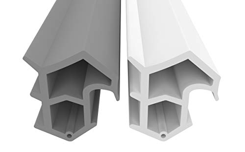 Junta de marco de acero contra corrientes de aire altura de junta 16 mm, ancho de junta 14 mm, junta de puerta Blanco 10m