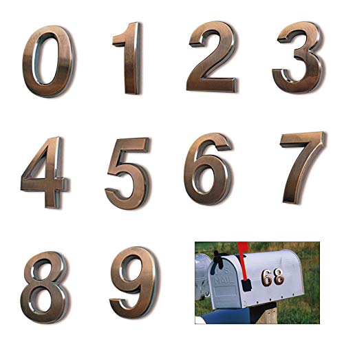 KAILEE 10pcs Numeros de Buzon 0-9 Numeros de Casa Exterior Adhesivos 5 x 3.5cm Numeros de Puerta para Casa del Hotel Puerta Dirección Número Placa Etiqueta Signo