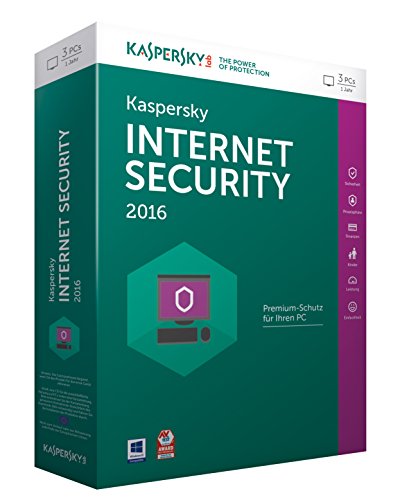 Kaspersky Lab Internet Security 2016 - Seguridad y antivirus (Windows 10 Education, Windows 10 Education x64, Windows 10 Enterprise, Windows 10 Enterprise x64, Wi, DEU, Caja, Win, DE, Base license)