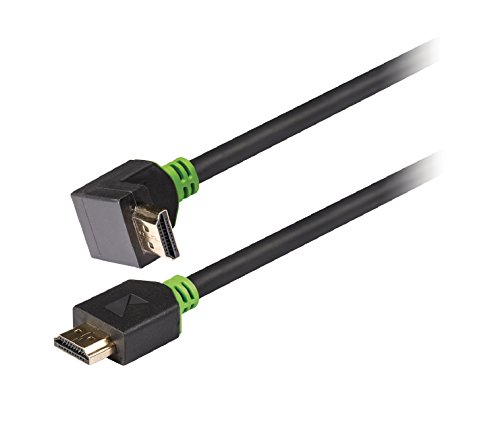 König KNV34210E20 - Cable HDMI de Alta Velocidad con Conector HDMI Ethernet, ángulo de 270°, 2 m, Antracita