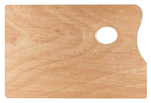 Kreul Paleta de madera de haya Solo Goya, triple encolada, superficie lacada, uso universal para pintura al óleo y acrílico, 5 mm de grosor, rectangular aprox. 20 x 30 cm, carbón, talla única