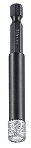 kwb Broca de diamante para taladros, sierra de corona con alojamiento E 6.3, corona de diamante de 10 mm de diámetro kwb Broca de diamante para taladros, sierra de corona con alojamiento E 6.3, corona de diamante de 10 mm de diámetro
