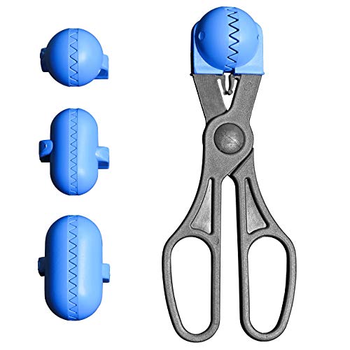 La Croquetera - Color Azul - utensilio Multiuso con 4 moldes Intercambiables para masas- para croquetas, albóndigas, Bolas, Sushi - 100% español : Patentado y Fabricado en España