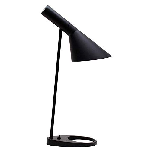 Lámpara AJ de mesa. Lámpara de mesa JACOBSEN, réplica en color Negro con un diseño sencillo y elegante para una mesa de estudio, mesilla o sala