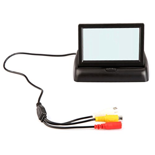 LCD Monitor - SODIAL(R) Plegable 4.3 pulgadas Monitor de retrovisor inverso TFT LCD en color para camara de retroceso de coche