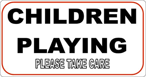Letrero de metal para niños con texto en inglés "Please Take Care Cars Drivers", 225, 20 x 30 cm
