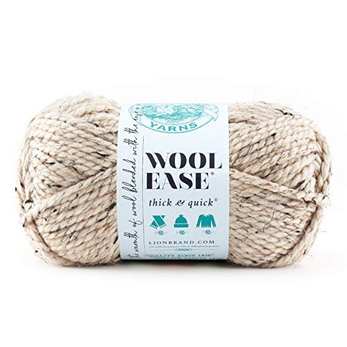 Lion Brand Yarn Company 1 pieza Wool-Ease Thick and Quick, Avena