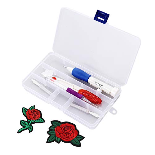 LIOOBO Punch Embroidery Needles Set DIY Magic Embroidery Pen Set Punch Needle Set Craft Tool for Embroidery Threads Knitting Sewing Tool
