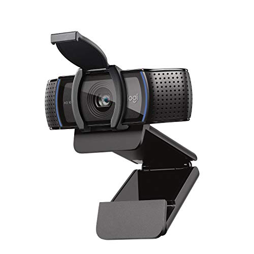 Logitech C920s HD Pro Webcam, Full HD 1080p/30fps, Video-Llamadas, Audio Nítido, Corrección de Iluminación Automática, Tapa de Privacidad, Skype, Zoom, FaceTime, Hangouts, PC/Mac/Portátil/Tablet/XBox