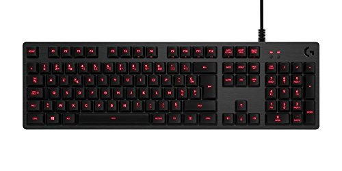 Logitech G413 Teclado Gaming Mecánico, Teclas Retroiluminadas, Teclas Romer-G Táctil, Aleación de Aluminio 5052, Personalizable, Conexión de Paso de USB, Disposición AZERTY Francés, Carbón Logitech G413 Teclado Gaming Mecánico, Teclas Retroiluminadas, Teclas Romer-G Táctil, Aleación de Aluminio 5052, Personalizable, Conexión de Paso de USB, Disposición AZERTY Francés, Carbón