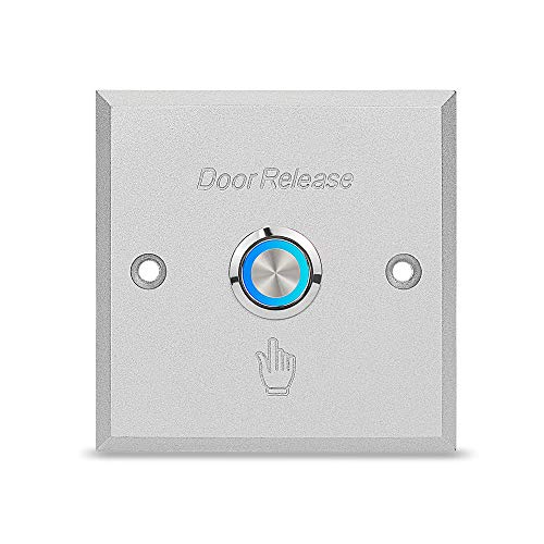LUCINE Interruptor de liberación de botón pulsador de Puerta de aleación de Aluminio Premium con LED para Sistema de Control de Acceso, botón de Salida de desbloqueo fácil de Instalar LUCINE Interruptor de liberación de botón pulsador de Puerta de aleación de Aluminio Premium con LED para Sistema de Control de Acceso, botón de Salida de desbloqueo fácil de Instalar