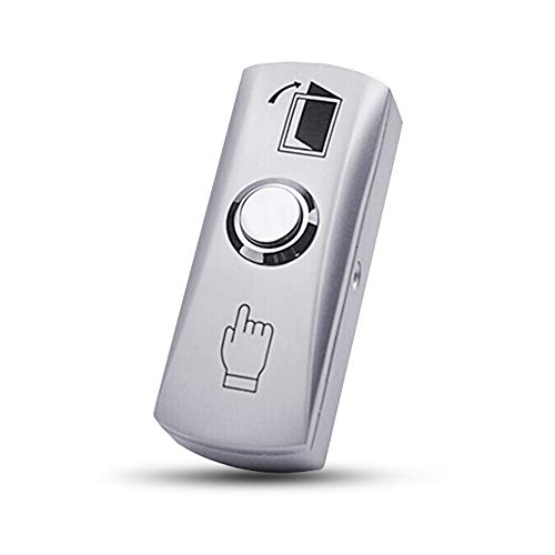 LUCINE Interruptor de liberación de botón pulsador de puerta de aleación de zinc premium para sistema de control de acceso, botón de salida de desbloqueo fácil de instalar