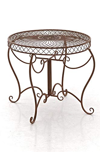 Mesa de Jardín en Hierro Sheela | Mesa Redonda Ø 76 cm en Estilo Medieval | Mesa de Exterior Estilo Rústico | Color:, Color:Antiguo marrón Mesa de Jardín en Hierro Sheela | Mesa Redonda Ø 76 cm en Estilo Medieval | Mesa de Exterior Estilo Rústico | Color:, Color:Antiguo marrón