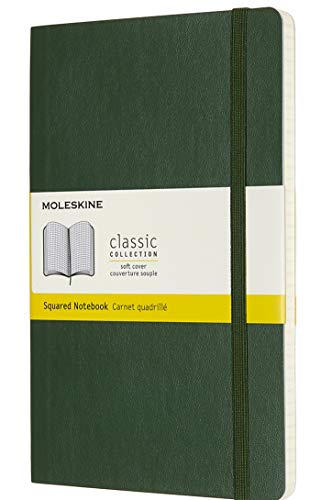 Moleskine - Cuaderno clásico con cuadrícula de puntos | tapa blanda con banda elástica de cierre | color verde mirto | tamaño A5 13 x 21 cm | 192 páginas