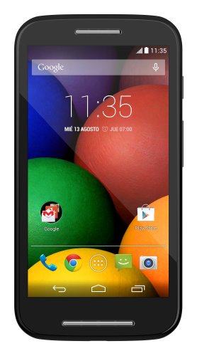 Motorola Moto E - Smartphone libre Android (pantalla 4.3", cámara 5 Mp, 4 GB, Dual-Core 1.2 GHz, 1 GB RAM), negro