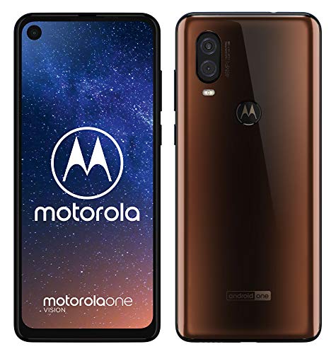 Motorola One Vision - Smartphone Android One (4 GB de RAM, 128 GB, Cámara 48 MP Quad Pixel, Pantalla 6.3'' FHD+ CinemaVision, ratio 21:9, Dual SIM), color bronce [Versión española]