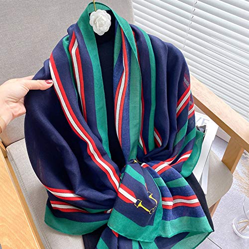 N-B Scarf Cotton and Linen Scarf Women's Long Section of Winter Warmth Student Bib Summer Sunscreen Long Beach Towel