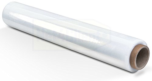 Net4Client 1 x Pallet Stretch Wrap Roll Clear Cajas de Embalaje de Paquetes Wrap Cling Film Estiramiento Roll Fast Paquete de Embalaje Fuerte 500 mm 150 m 23µm 1,5 kg