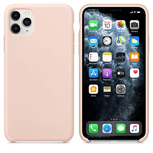 New Phoone - Funda de Silicona iPhone | Funda iPhone 11 Pro Funda Ligera con Tacto Suave, Resistente y Antigolpes de Color Rosa Arena