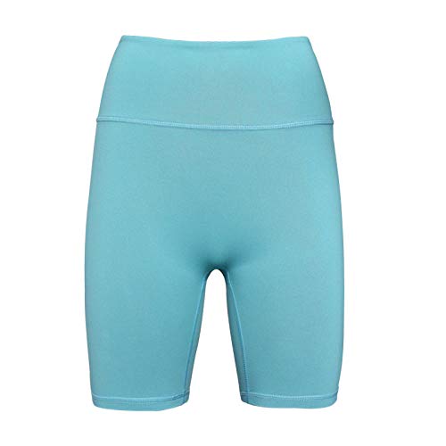 No Hay Medias de línea vergonzosas, Pantalones Cortos de Yoga Casuales Desnudos-Sea Blue_S / 6,Mallas de Deporte sin Costuras de Tiro Alto Mujer
