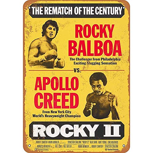 NOT 1979 Rocky Balboa Vs. Apollo Creed Interesante Póster Único Pared Decoración Vendimia Estilo Metal Señales Retro Hierro Pintura por Garaje Bar Juego Habitación