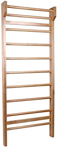 Nova - Escalera de Madera para niños y Adultos - 195 x 80 x 14 cm, hasta 100 kg de Carga - Espaldera Individual para Gimnasio