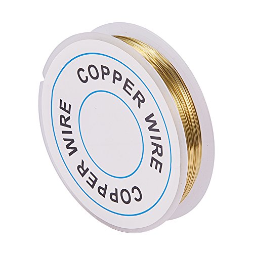 Pandahall Copper Jewelry Wire, Gold, 0.3 mm; 26 m / rollo