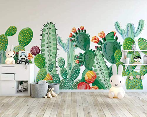 papel pintado 3D personalizado Pared Wallpaper Cactus Pintado A Mano dormitorio cocina 3D empapelar Fotomural Decoración damasco murales decoración de paredes moderna