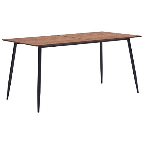 pedkit Mesa de Comedor Tower Mesa de Comedor de MDF marrón 160x80x75 cm pedkit Mesa de Comedor Tower Mesa de Comedor de MDF marrón 160x80x75 cm