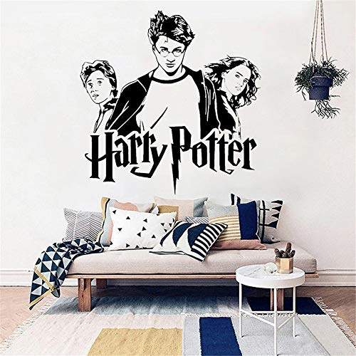 pegatina de pared Harry Potter Trio Ron Hermione Hogwarts Arte para niños Habitación Dormitorio Decoración infantil