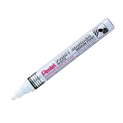 Pentel MMP10-W - Marcador permanente Paint Marker, Punta gruesa Tinta en color blanco