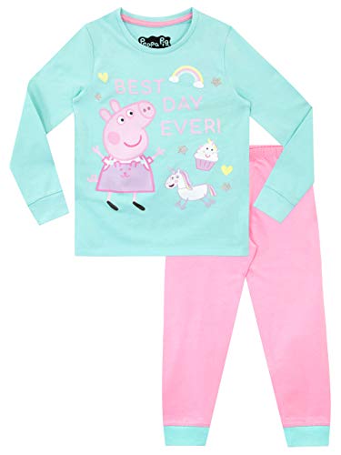 Peppa Pig Pijamas de Manga Larga para niñas Unicornio Ajuste Ceñido Multicolor 2-3 Años