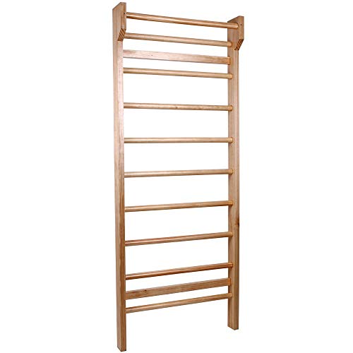 Physionics Espaldera Gimnasio de Madera para niños y Adultos I ca. 195 x 80 x 14cm, Carga de hasta 100kg I Espaldera de Fitness, Escalera Gimnasio, Escalera Sueca, Barras de Pared Physionics Espaldera Gimnasio de Madera para niños y Adultos I ca. 195 x 80 x 14cm, Carga de hasta 100kg I Espaldera de Fitness, Escalera Gimnasio, Escalera Sueca, Barras de Pared