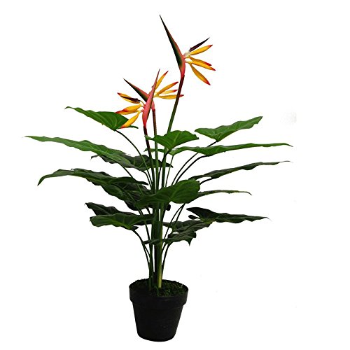 Planta Artificial Grande de pájaro del paraíso 70 cm, Color Amarillo Planta Artificial Grande de pájaro del paraíso 70 cm, Color Amarillo