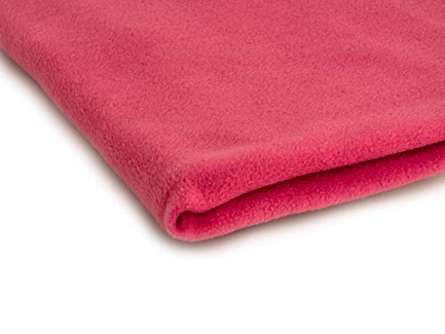 Polar tela de lana, prendas de punto, paño 300 g/m² - Disponible en una variedad de colores - 50 x 160 cm (Coral)