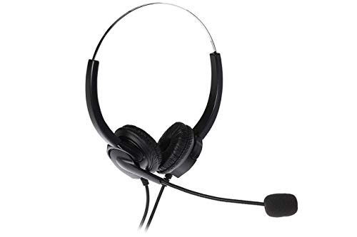 Prosound Auriculares con Cable USB, micrófono estéreo con cancelación de Ruido, Color Negro