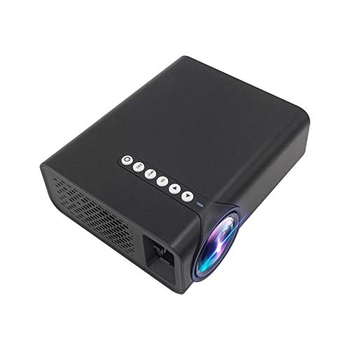 Proyector Inteligente LED YG520 800x480 1800lm Mini proyector LED Teatro en casa, Soporte HDMI y AV & SD & USB & VGA, Versión del teléfono móvil (Color : Black)