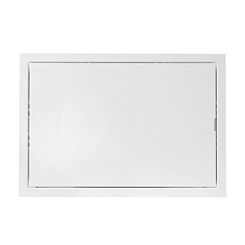 Puerta de revisión, 20 x 30 cm, color blanco, chapa de acero (200 x 300 mm)