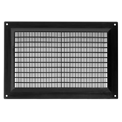 Rejilla de ventilación (250 x 170 mm, plástico ABS, 25 x 17 cm), color negro