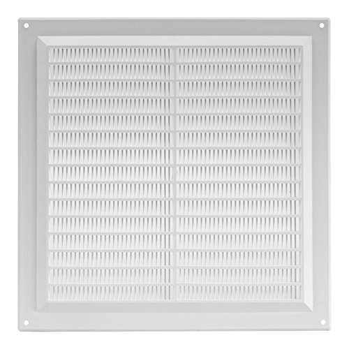 Rejilla de ventilación (250 x 250 mm, plástico ABS, 25 x 25 cm), color blanco