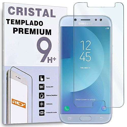 REY Protector de Pantalla para Samsung Galaxy J5 2017, Cristal Vidrio Templado Premium