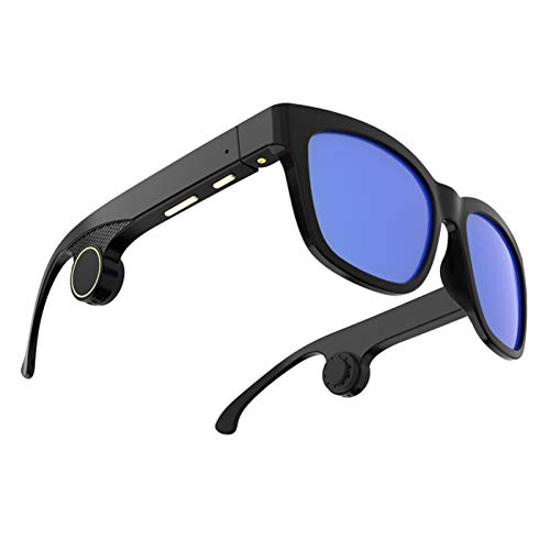 RHSMW Gafas Inteligentes De Conducción Ósea, Pase De Hueso Gafas De Sol Polarizadas Gafas De Bluetooth Inteligentes Multifunción UV400 Bluetooth 5.0 Vida De Batería Larga IP55