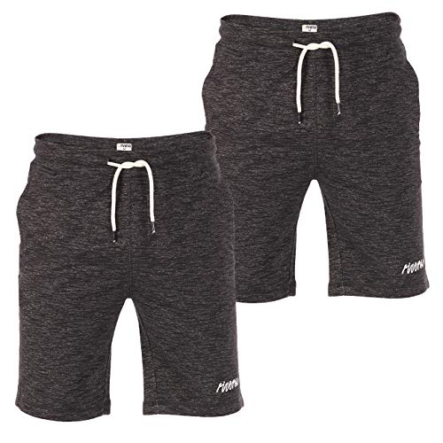 riverso RIVMike - Juego de 2 Bermudas Cortas para Hombre (algodón, Talla S, M, L, XL, 2XL, 3XL, 4XL, 5XL), Color Negro, Azul, Rojo, Verde Oliva y Gris Color Negro (2400). L riverso RIVMike - Juego de 2 Bermudas Cortas para Hombre (algodón, Talla S, M, L, XL, 2XL, 3XL, 4XL, 5XL), Color Negro, Azul, Rojo, Verde Oliva y Gris Color Negro (2400). L