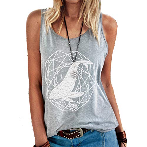 Round Neck Animal Print Loose Tank Top Fashion Women Casual Loose Sleeveless Striped Print Sweatshirt Tops Gray XXL Round Neck Animal Print Loose Tank Top Fashion Women Casual Loose Sleeveless Striped Print Sweatshirt Tops Gray XXL