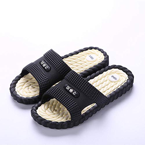 RSVT Zapatillas de Playa de Fondo Suave,Zapatillas de casa Antideslizantes en el baño, Zapatos de Hotel de Moda-En Blanco y Negro_42-43,Ducha Zapatillas Antideslizantes