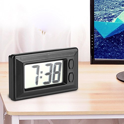 Salmue - Cuadro de salpicadero de coche digital, panel de salpicadero LCD, reloj electrónico con fecha y hora de visualización del calendario, gran pantalla LCD y números grandes, 77 x 42,4 x 17,7mm Salmue - Cuadro de salpicadero de coche digital, panel de salpicadero LCD, reloj electrónico con fecha y hora de visualización del calendario, gran pantalla LCD y números grandes, 77 x 42,4 x 17,7mm