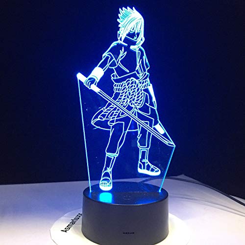 Sasuke Naruto Accesorios de iluminación de Noche lámparas de mesita de Noche para niños lámpara de Mesa de Anime decoración del hogar