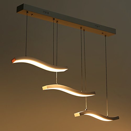 SDKKY Acrílico LED bar elegante candelabro lámpara minimalista, el restaurante mucho después de la personalidad creativa moderno salón lámpara de araña de 1.260 mm de ancho y 85mm de alto 1200mm