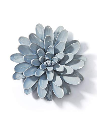 SEINHIJO 3D Flor Artificial Decoración de Pared Wall Decor Art Decorativa Figurilla para Estatuilla Regalos Cerámica 16.5cm Dia